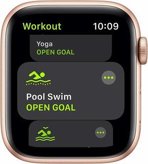 Apple Watch SE 44mm Gold Aluminum Case with Pink Sand Sport Band GPS MYDR2LL/A