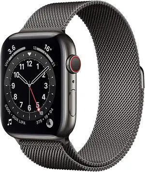 Apple Watch Series 6 40mm Graphite Stainless Case with Graphite Milanese Band GPS + Cellular  - MG2U3LL/A