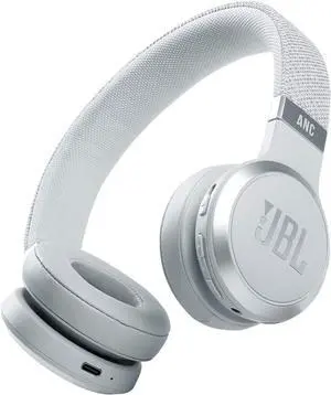 Live 460NC Wireless On-Ear Noise Cancelling Headphones - White JBLLIVE460NCWHTAM