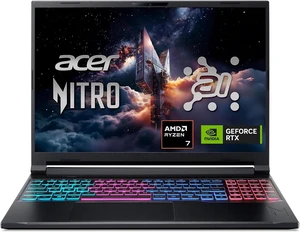 Acer Nitro V 16S AI Gaming Laptop | AMD Ryzen 7 260 Processor | NVIDIA GeForce RTX 5060 Laptop GPU (572 AI Tops) | 16" WUXGA IPS 180Hz Display | 32GB DDR5 | 1TB Gen 4 SSD | Wi-Fi 6 | ANV16S-41-R2AJ Acer Nitro V 16S AI Gaming Laptop | AMD Ryzen 7 260 Processor | NVIDIA GeForce RTX 5060 Laptop GPU (572 AI Tops) | 16" WUXGA IPS 180Hz Display | 32GB DDR5 | 1TB Gen 4 SSD | Wi-Fi 6 | ANV16S-41-R2AJ