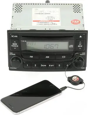 05-06 Kia Spectra Radio AM FM Single CD Player Upgraded w Aux Input 96150-2F100