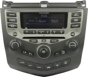 2004-2007 Honda Accord AM FM 6 CD Radio 39175-SDA-L120-M2 7BK2 Code Included