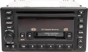 Kia 2002-2005 Sedona AM FM Radio Single Disc CD Cassette Receiver 0K54Y66860B
