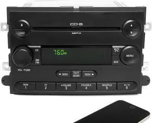 06 Ford Fusion Mercury Milan AM FM 6 CD Player Radio w Bluetooth 6E5T-18C815-AH