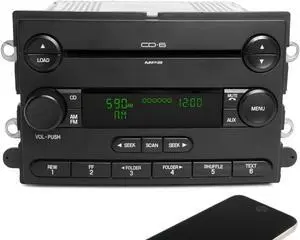 2005 Ford Freestyle AM FM Radio 6 CD Player w Bluetooth Upgrade 5F9T-18C815-GB