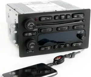 UNLOCKED Chevy GMC 2003-05 Truck Radio AM FM 6 Disc CD w Aux on Pigtail 15196055
