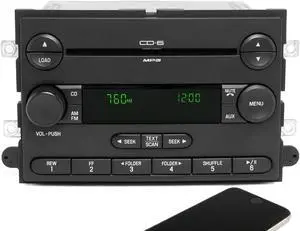 2007 Ford Fusion Mercury Milan Radio AM FM 6 Disc CD w Bluetooth 7E5T-18C815-BB