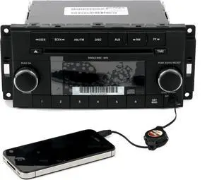 08-09 Chrysler Dodge Jeep AM FM Single CD Player Aux In Face RES P68021159AE