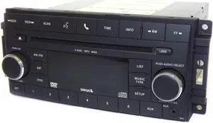 Chrysler Dodge Jeep AM FM 6 Disc mp3 CD DVD Player w Sirius & Aux REQ 05064949AC