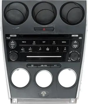 2006-2008 Mazda 6 AM FM Sat Radio 6 Disc CD Player w Bezel Part Number GR6G66DSX