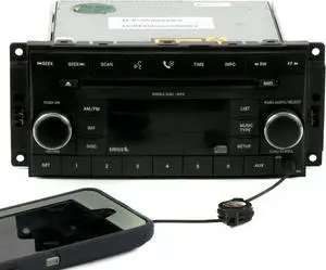 2008 Chrysler Jeep Dodge AM FM Satellite Radio CD Aux Input OEM P05064421AF RES
