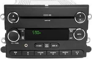 08-09 Ford Taurus X AM FM Mp3 6 CD Radio with Aux Input Upgrade 8F9T-18C815-CA