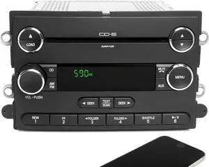2008-09 Ford Taurus X AM FM Mp3 6 CD Radio with Bluetooth Upgrade 8F9T-18C815-CA