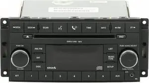 2008-10 Chrysler Dodge Jeep Radio AM FM mp3 CD w Aux & Satellite P05064420AE RES
