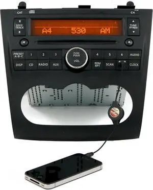 2007-09 Nissan Altima Single CD Player AM FM Radio PY13B w Aux Input 28185ZN40A
