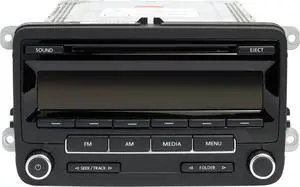 2009-17 Volkswagen Tiguan AM FM Radio Single Disc CD MP3 Player 5N0035164D