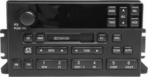 1999-02 Lincoln Continental OEM AM FM Radio Cassette CD Controls XF3F-18C870-AE