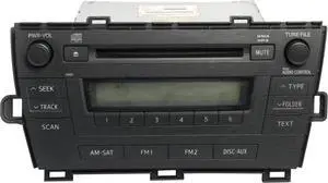 2010-11 Toyota Prius AM FM Radio Single Disc CD Player 86120-47290 Opt 51883