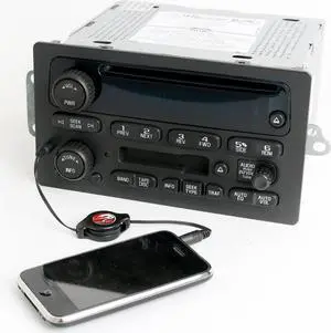 Chevy GMC 2003-2005 Truck Radio AM FM CD Cassette w Auxiliary mp3 Input 15104156