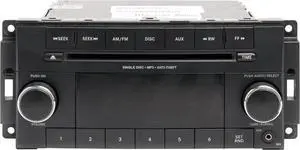 2012-2014 Jeep Wrangler AM FM Radio Single Disc MP3 Player AUX P05091196AA RES