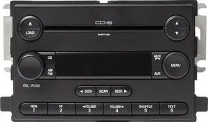 2006-2007 Ford Freestar AM FM Radio 6-Disc CD MP3 Player Model ID 6F2T-18C815-HA