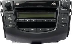 2006-08 Toyota RAV4 AMFM Radio Single Disc CD Player Code 86120-42160 Face 11811