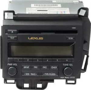 2011-13 Lexus CT200H AM FM SAT Radio CD MP3 Player Part ID 8612076050 Face 518B0