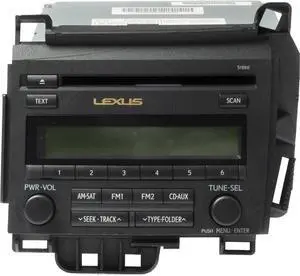 2011-13 Lexus CT200H AM FM SAT Radio CD MP3 Player Model ID 8612076050 Opt 518B0