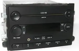 Ford Fusion Mercury Milan 2007 AM FM 6 Disc mp3 Radio w Aux Input 7E5T-18C815-AB