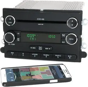 Ford Taurus 08-09 AM FM 6 Disc CD Radio w Bluetooth Music 8G1T-18C815-CA Chrome