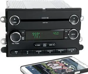 Ford 2008-09 Taurus AMFM 6 Disc CD Radio w Bluetooth Music Chrome 8G1T-18C815-GB