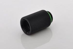 Bitspower G1/4" Male to Female Extender Fitting, 25mm, Matte Black