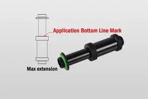 Bitspower G1/4" Adjustable Aqua Link Pipe (41-69mm), Matte Black