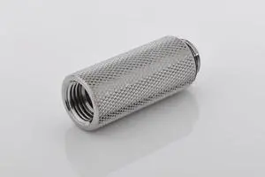 Bitspower G1/4" Male to Female Extender Fitting, 40mm, Silver Shining