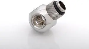 Bitspower G1/4" Q-Rotary Extender Fitting with Triple G1/4" Female Ports, Rotary, Silver Shining