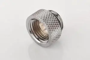 Bitspower G1/4" Male to Female Extender Fitting, 7.5mm, Silver Shining