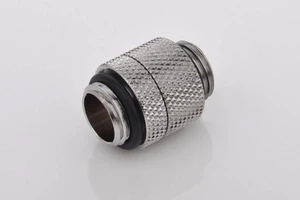 Bitspower G1/4" Male to Male Extender Fitting (14mm), Rotary, Silver Shining Bitspower G1/4" Male to Male Extender Fitting (14mm), Rotary, Silver Shining