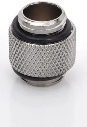 Bitspower G1/4" 10mm Male to Male Fitting, Silver Shining