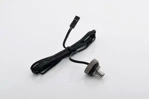 Bitspower G1/4" Temperature Sensor Stop Fitting, Black Sparkle
