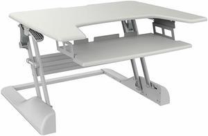 TygerClaw Sit-Stand Desktop Workstation Stand (White)