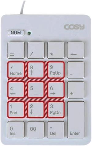 Felming Keypad 19 Key  Added Backspace, 00 Key Numeric Keypad Less Noise USB Port Connection Less a Typing Error Isolation Key Cap