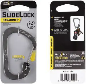 NITE IZE SLIDELOCK CARABINER SIZE 4 (STAINLESS)