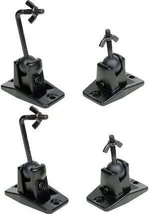 VideoSecu Universal Wall Ceiling Audio Mount for Home Theater Satellite Speaker - 4 Packs MS40B4 WN3
