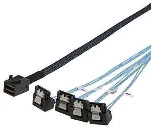 CableCreation Internal HD Mini SAS (SFF-8643 Host) - 4x SATA (Target) Angle Cable, SFF-8643 for Controller, 4 Sata Connect to hard drive, 1M … CableCreation Internal HD Mini SAS (SFF-8643 Host) - 4x SATA (Target) Angle Cable, SFF-8643 for Controller, 4 Sata Connect to hard drive, 1M …