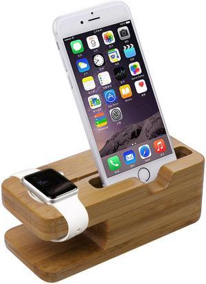 Xtenzi Bamboo Wood Docking Station or Apple Watch & iPhone