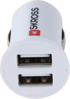 Skross Midget USB In-Car Charger Adapter. Swiss Designed For Safety And Quality. Charge iPads, iPhones, iPods, Blackberry's and Other USB Devices Anywhere You Have a Cigarette Socket