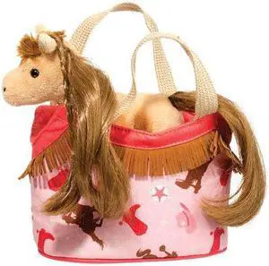 Golden?Princess Sassy Sak with Horse 7 inch Stuffed Animal Douglas Cuddle Golden?Princess Sassy Sak with Horse 7 inch Stuffed Animal Douglas Cuddle