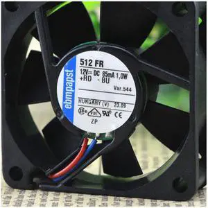 For original German ebmpapst TYP 512F 12V 85mA 1.0W 5CM5015 cooling fan