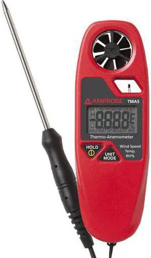 AMPROBE TMA5 Anemometer with Humidity,60 to 3937 fpm