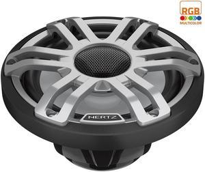 Hertz HMX 6.5 S-LD-G 6.5 2-Way Marine Speakers with RGB LED Lighting  Gray